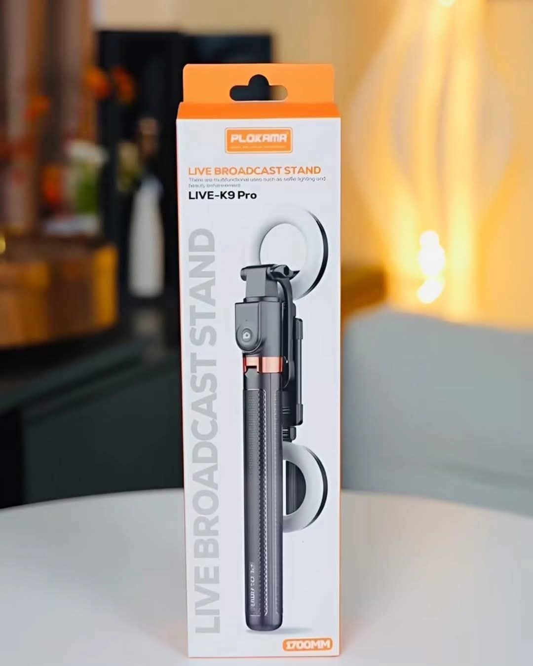 Plokama K9 Pro Double LED Selfie Stick Tripod with Bluetooth Remote – 5.6 Feet