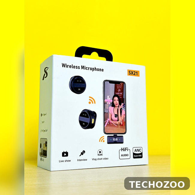 SX21 Original Wireless Magnetic Microphone with ANC & Echo Mode